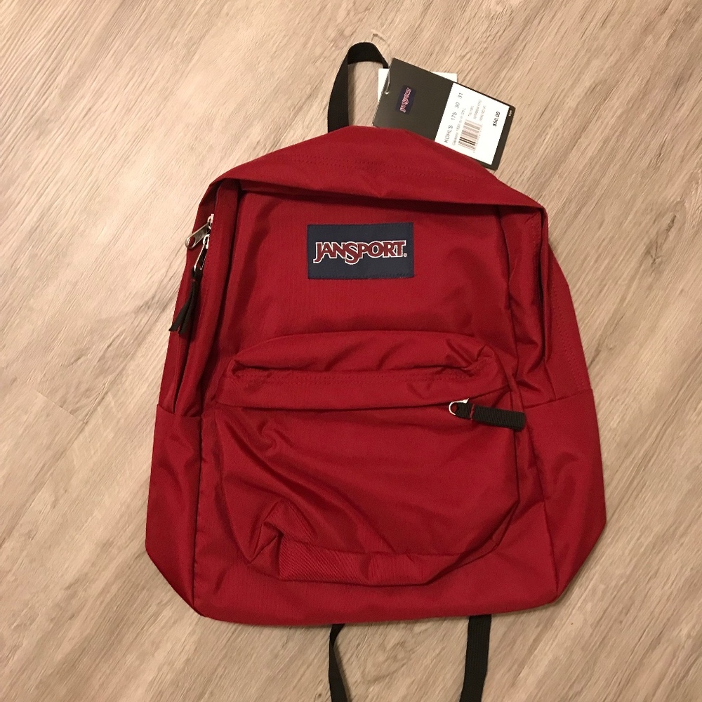 NWT Jansport Superbreak Backpack in Viking Red!